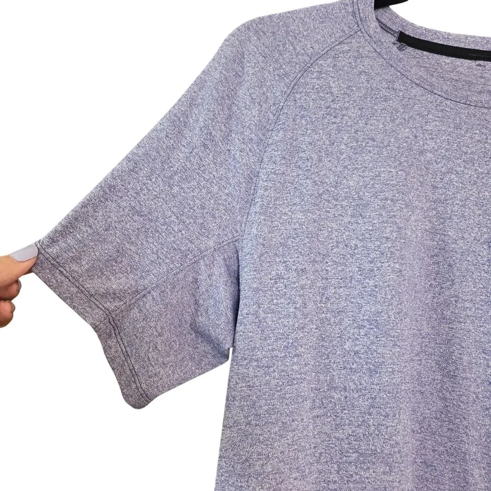 Lululemon License to Train Shirt Short Sleeve Light Blue size small or medium - Picture 10 of 11